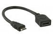 High Speed HDMI kabel s ethernetem, HDMI mini zástrčka – HDMI zásuvka, 0,20 m, černý